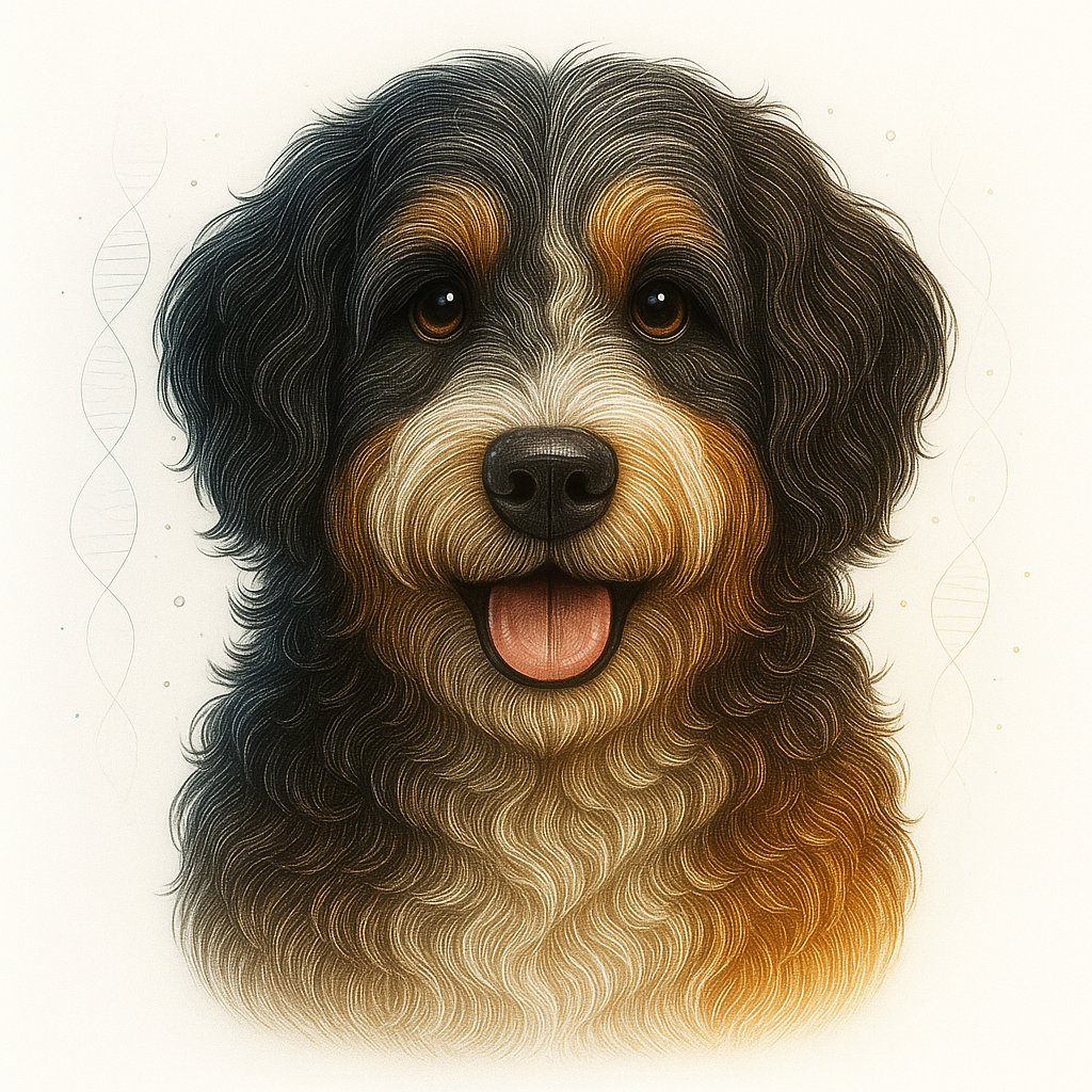 Bernedoodle potræt