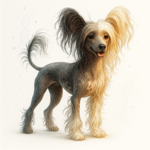 Chinese crested fuld krop